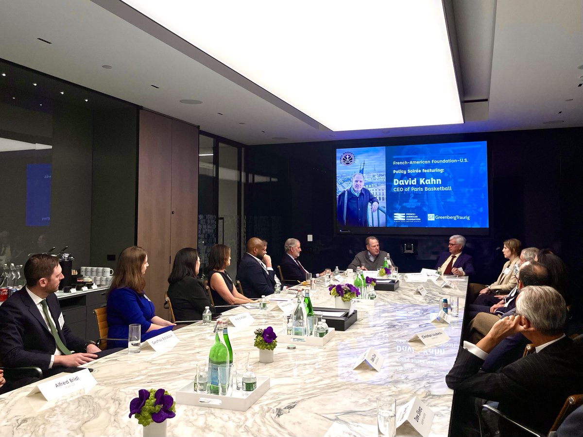 We hosted David Kahn, Co-owner and CEO of Paris Basketball, for a Policy Soirée moderated by Edward Wallace, <a href="/FAF_US/">French-American Foundation</a>  Chairman. The conversation highlighted the role of sports diplomacy in bridging cultures and fostering international collaboration through shared passions.