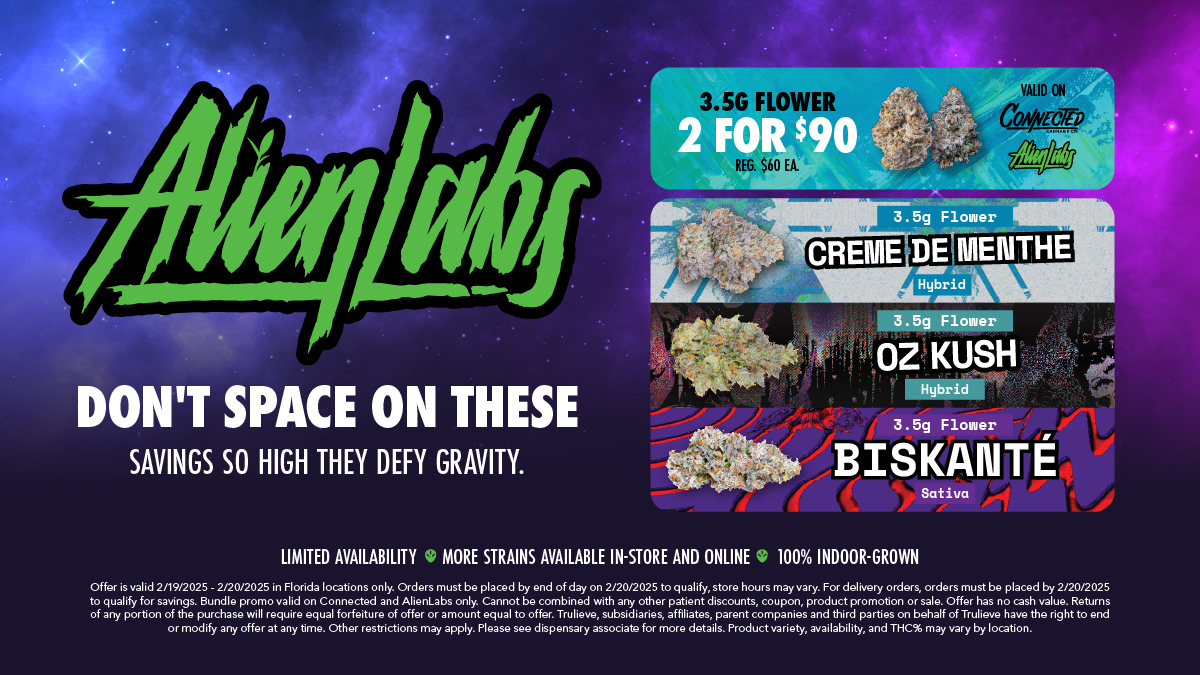 High quality, high potency, and high-key a steal from <a href="/AlienLabs2069/">alienlabs</a> 👽🚀

Shop.Trulieve.com