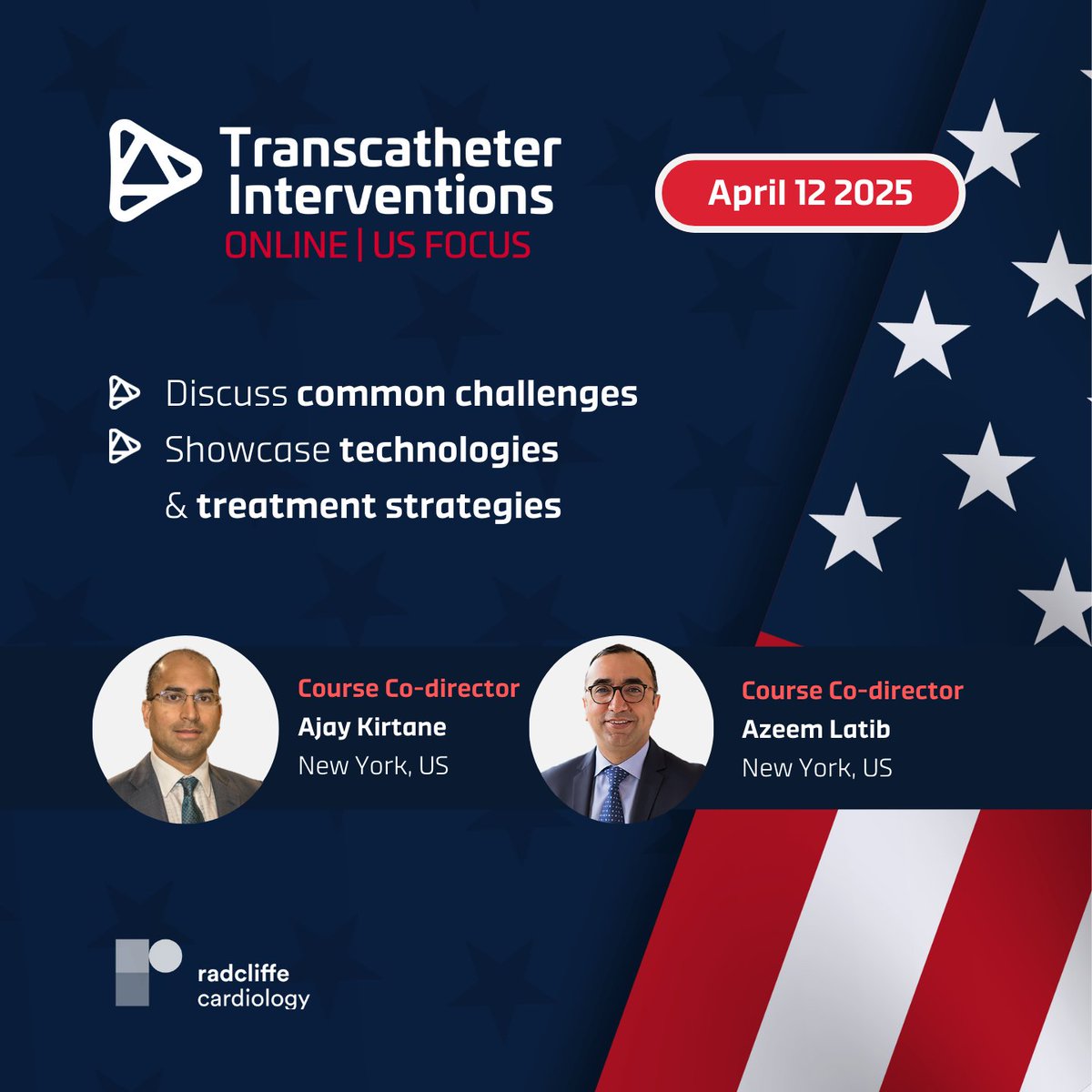 Radcliffe Cardiology (@radcliffecardio) on Twitter photo Have you heard about the NEW fourth day of Transcatheter Interventions Online? ow.ly/uKZE50V08IM
On April 12, we will be sharing the latest advancements in #RDN, acute #PE intervention and aortic, tricuspid and mitral valve intervention!*
*Subject to change <a href="/azeemlatib/">Azeem Latib</a> Have you heard about the NEW fourth day of Transcatheter Interventions Online? ow.ly/uKZE50V08IM
On April 12, we will be sharing the latest advancements in #RDN, acute #PE intervention and aortic, tricuspid and mitral valve intervention!*
*Subject to change <a href="/azeemlatib/">Azeem Latib</a>