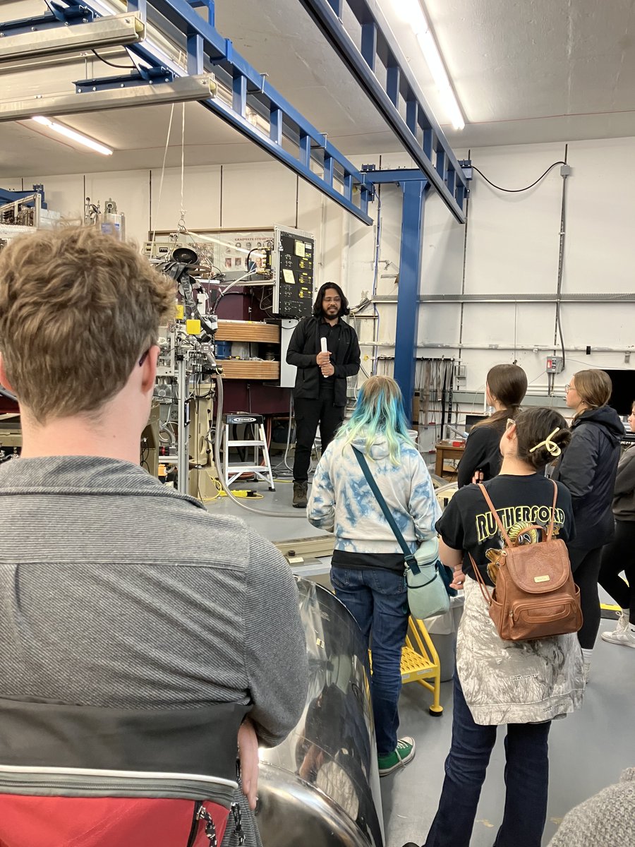 PaulCottlePhys's tweet photo. Physics students from Bay County's Rutherford High School visited @FSUPhysics today, taking in a planetarium show and tour of the Fox Superconducting Accelerator Laboratory after a visit to the @NationalMagLab.  The group was led by the amazing Rachel Morris.  @Phoebe_Nix. https://t.co/qBeoCfxeKx