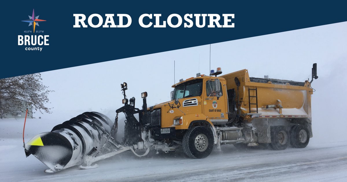 ROAD CLOSURES UPDATE as of 5:00 PM on Wed Feb 19, 2025: Many roads remain closed in Bruce County. Monitor the road conditions/closures webpage for updates. Closures on some provincial highway stretches are still in place. MAP >> brucecounty.on.ca/road-conditions