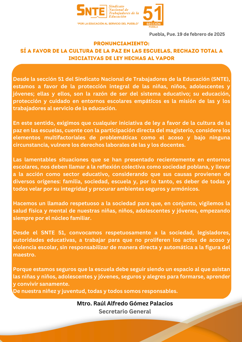 R_AlfredoGP's tweet photo. 🟠𝐈𝐌𝐏𝐎𝐑𝐓𝐀𝐍𝐓𝐄 🟠#SNTE51
#UnoSomosTodosYTodosSomosUno
#QueAlSNTE51LeVayaBien https://t.co/w5HC2PagU2