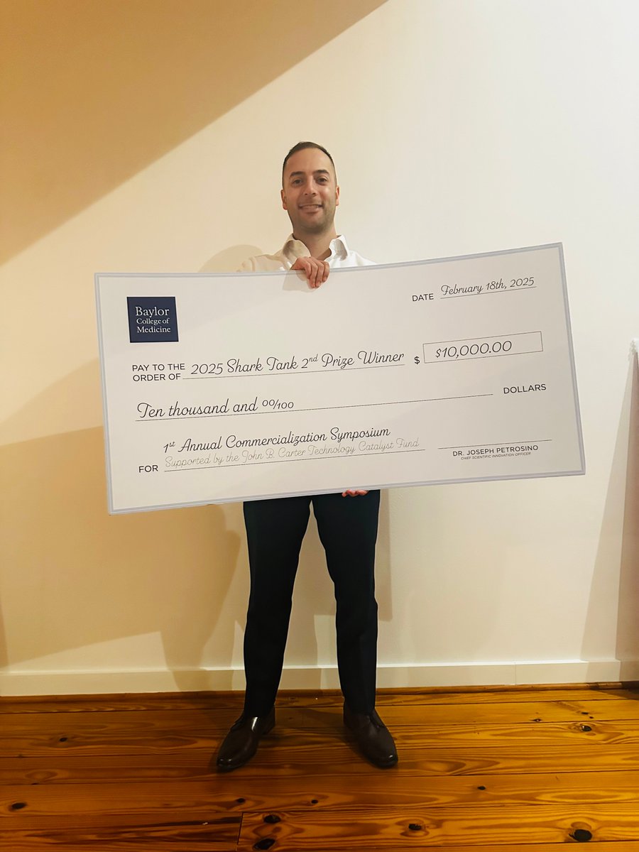Congrats to #BCMNeurosurgery PGY-5 Dr. Alex Flores, who won 2nd place in the Inaugural BCM Ventures #SharkTank for his pitch on PATHFrax, a technology to predict future pathologic fractures in #metastatic #spine patients.

Spine Innovations Lab: tinyurl.com/4zy9ym2a