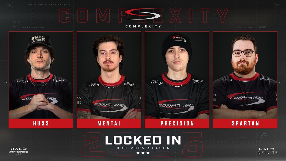 Halo Esports (@hcs) on Twitter photo With a new squad and the OG classic look, <a href="/Complexity/">Complexity</a> is LOCKED IN for the HCS 2025 Season!
🔴 <a href="/Huss1G/">Huss</a>
⚫️ <a href="/MentaL/">billy</a>
🔴 <a href="/Preecisionn/">Ethan🎯</a>
⚫️ <a href="/Spartan/">Tyler | OMiT</a>
🔴 <a href="/thyAshes/">coL Ashes</a>
#WeAreCOL With a new squad and the OG classic look, <a href="/Complexity/">Complexity</a> is LOCKED IN for the HCS 2025 Season!
🔴 <a href="/Huss1G/">Huss</a>
⚫️ <a href="/MentaL/">billy</a>
🔴 <a href="/Preecisionn/">Ethan🎯</a>
⚫️ <a href="/Spartan/">Tyler | OMiT</a>
🔴 <a href="/thyAshes/">coL Ashes</a>
#WeAreCOL