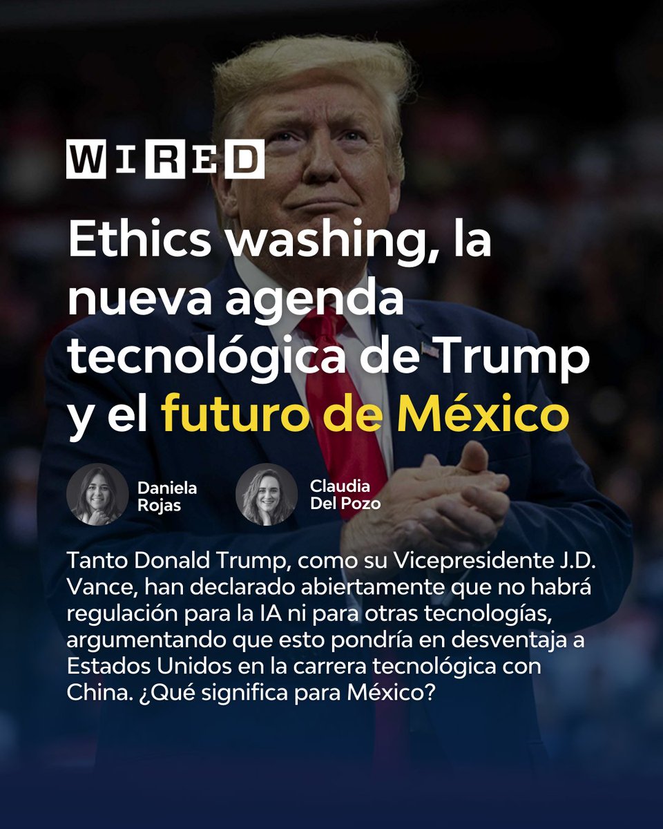 Eon Institute (@eoninstitute) on Twitter photo Lee el nuevo artículo de <a href="/wiredenespanol/">WIRED en español</a> de nuestro equipo, <a href="/Dans_rojas/">daniela rojas</a> y <a href="/claudiamdelpozo/">Claudia Del Pozo</a>, sobre lo que está pasando en temas de #InteligenciaArtificial en Estados Unidos a raíz de la re-elección de #DonaldTrump y cuál podría ser su impacto en México 🇲🇽⚡ Lee el nuevo artículo de <a href="/wiredenespanol/">WIRED en español</a> de nuestro equipo, <a href="/Dans_rojas/">daniela rojas</a> y <a href="/claudiamdelpozo/">Claudia Del Pozo</a>, sobre lo que está pasando en temas de #InteligenciaArtificial en Estados Unidos a raíz de la re-elección de #DonaldTrump y cuál podría ser su impacto en México 🇲🇽⚡
