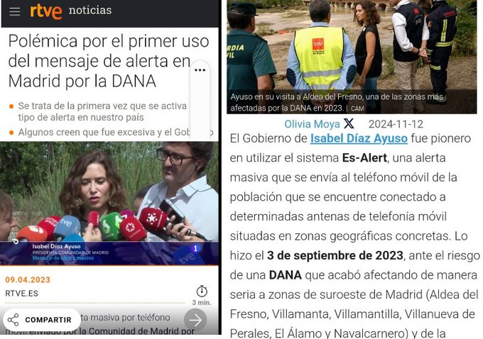 epesimo's tweet photo. #Mazón #ElCascabel19F #LaNoche24h #LaHora20F
#Valencia tiene 8 siglos (1.238) d experiencia en #riadas #GotaFría o #Dana.
Para ponerse a salvo, #Valencia siempre ha utilizado la OBSERVACIÓN, NUNCA HA DEPENDIDO d un mensaje.
#ES_Alert NUNCA se había utilizado en contexto real en #Valencia. #Ayuso fue LINCHADA por la IZQ por utilizar un año antes #ES_Alert en la #DANA d #Madrid.
Policía local con megafonía, TV, Radio, Mensajes... todo puede ayudar con el despreocupado y el imprudente. Pero centrarlo sólo en el #Es_Alert, es una estrategia DEFENSIVA diseñada por un #Sánchez sin escrúpulos consciente q el #Psoe es la CAUSA q impidió las OBRAS d RECANALIZACIÓN y LIMPIEZA, q lo habrían EVITADO.
Un #Sánchez sin escrúpulos q cuando en el amanecer del #29O #AlertaNacional alertó a #Moncloa d inminente #Dana en #Valencia, SÓLO PENSÓ en el cálculo político d utilizar información y recursos para ASALTAR el Gob d #Valencia y hacerse con el poder.
Tal es así, que acuarteló al Ejército impidiéndole salir y ayudar hasta que un Rey enojado, ordenó a su #GuardiaReal acudir en auxilio d #Valencia.
Y siguió buscando acrecentar el DOLOR SOCIAL para deslealmente erosionar al bienintencionado #Mazón q no le vio venir y le agradeció POR ADELANTADO una ayuda q nunca iba a recibir.
La maldad d #Sánchez llegó al extremo que rechazó la colaboración física d equipos internacionales, y NO solicitó el #FondoEuropeoDeSolidaridad hasta el día anterior a q caducaba, a pesar d estar los valencianos tirados por las calles.
Ahora, en colaboración con la #RataDe2Patas del #Compromís d #Baldovi y los comunistas d #Podemos, está buscando instrumentalizar el #JuzgadoDeInstrucción N°3 d #Catarroja d la Juez #NuriaRuizTobarra, a quien le ha empotrado 5 fiscales que dependen del inidóneo, repudiado, imputado, negacionista declarativo y obstruccionista d la Justicia #FiscalGeneral #ÁlvaroGarcíaOrtíz. (Máxime con la amenaza de #lawfare lanzada hoy contra #Ayuso).
De ser cierto lo que #rtveMinisterioDelBulo está informando d ese Juzgado d #Catarroja, ya evidencia un dirigismo sectario extremo encaminado a asentar en la #OpiniónPública q la ÚNICA responsabilidad no está en quién desembalsó las presas, o en si el Presidente socialista d #CHJ confundió y no avisó, o en por qué #PilarBernabéGarcía, la #DelegadaDelGOB q no se apea del chaleco d Jefa d @ProteccionCivil, no activó, exigió o propuso el uso d esa #ES_Alert que ahora ve tan imprescindible, o por qué Moncloa se desentendió.