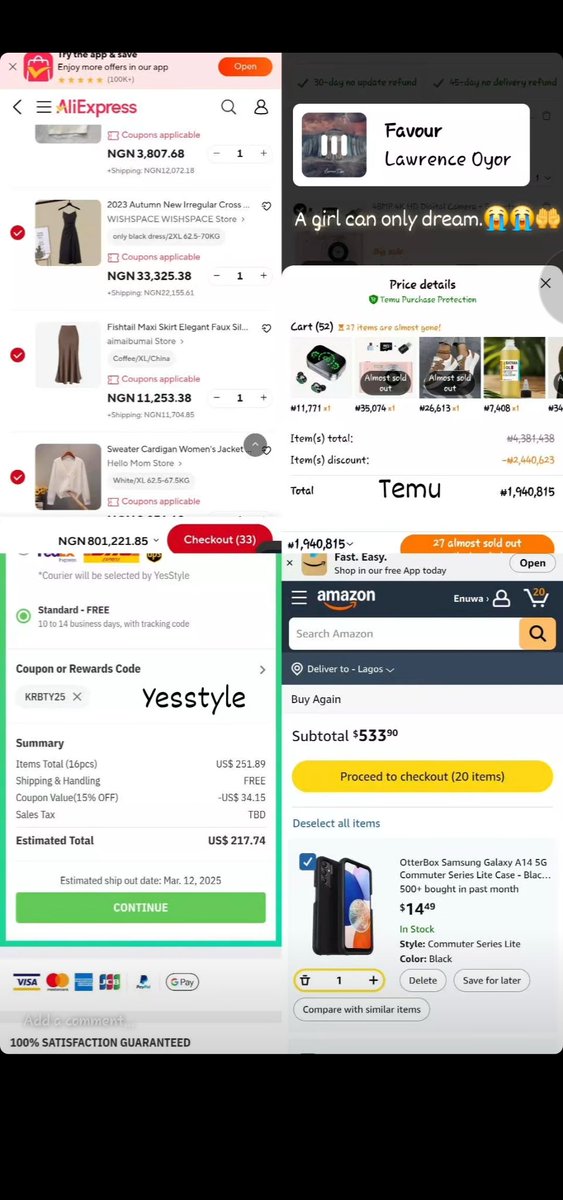 The amount of hours I spend on each app daydreaming is alarming😭😭 I should stop but it's just nice, but would be nicer if I could afford them😭😭🤲