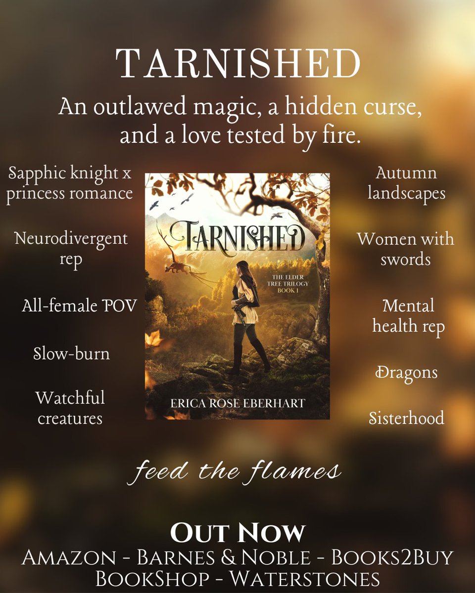 ericareberhart's tweet image. Happy to share my debut novel, TARNISHED, a sapphic high fantasy was released in January. The 2nd novel to the series, DIMINISHED, releases this August.
You can purchase and add them to TBR's through this link and find me on other social media pages. linktr.ee/ericaroseeberh…