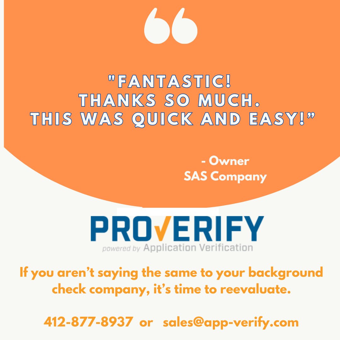 AppVerification's tweet image. If you aren&apos;t saying the same about YOUR background check company, maybe it&apos;s time to reevaluate!  Let&apos;s set up a time to chat!  Click here to see my calendar! bit.ly/4ioeVjl