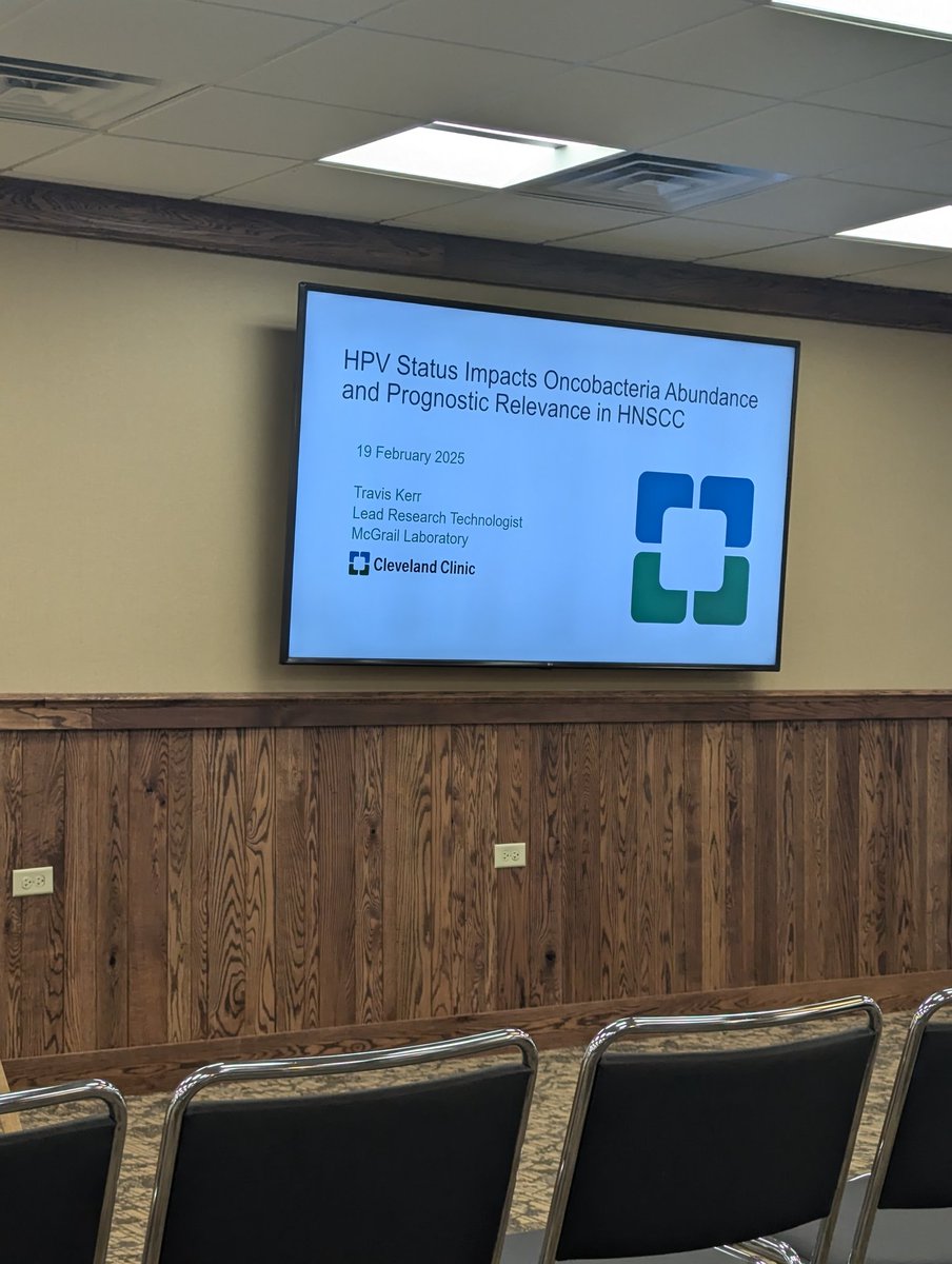 Travis Kerr is up first at #TRCCC2025, great job showing exciting data in HPV positive HNSCC and intratumoral bacteria.