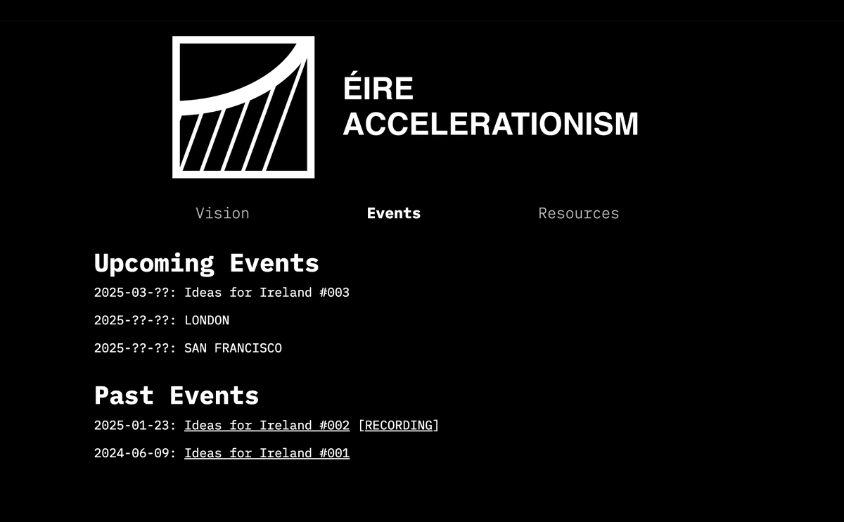 EireAcc's tweet photo. Website updated, and it teases two new events outside the pale. This is just the beginning. https://t.co/KQ0hNmFn1z
