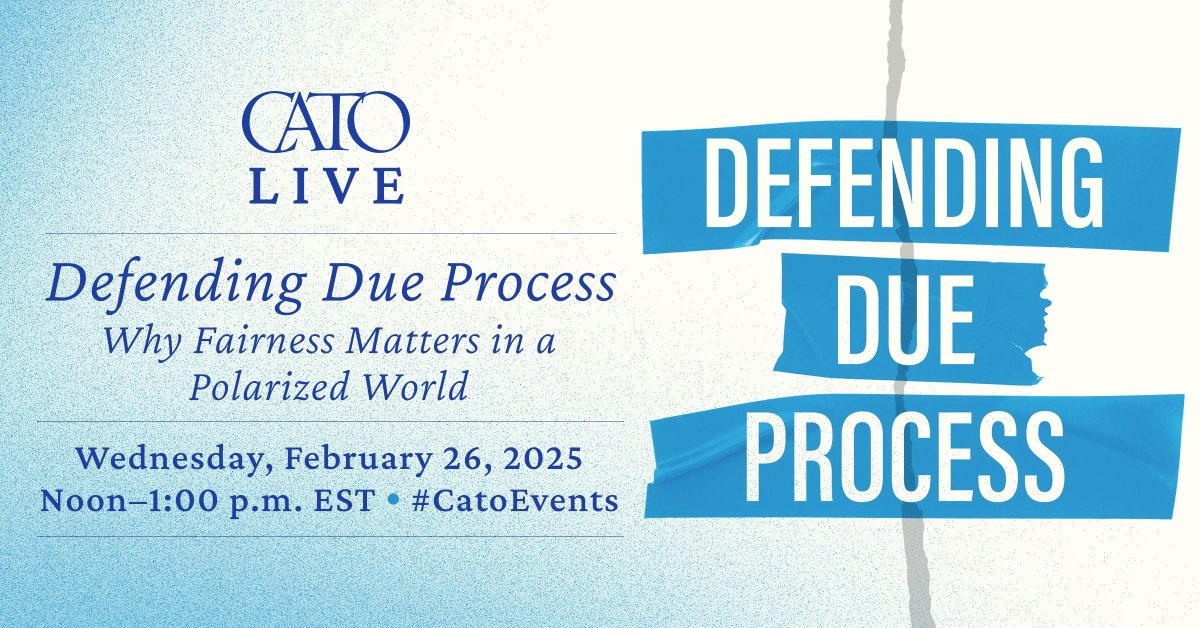 Cato Institute (@catoinstitute) on Twitter photo 👨⚖️ Due process is the foundation of justice—so why is it under attack?
From AI bias to political pressure, fairness is at risk. But there’s hope.
<a href="/brandonlgarrett/">Brandon Garrett</a> (author of "Defending Due Process") & <a href="/vpreddy/">Vikrant P. Reddy</a> will break down today’s threats & how we can fight back.
Details & 👨⚖️ Due process is the foundation of justice—so why is it under attack?
From AI bias to political pressure, fairness is at risk. But there’s hope.
<a href="/brandonlgarrett/">Brandon Garrett</a> (author of "Defending Due Process") & <a href="/vpreddy/">Vikrant P. Reddy</a> will break down today’s threats & how we can fight back.
Details &
