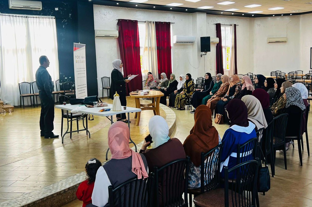 Training women on security, peace, and conflict resolution in the villages of Salfit Governorate. CFCDA