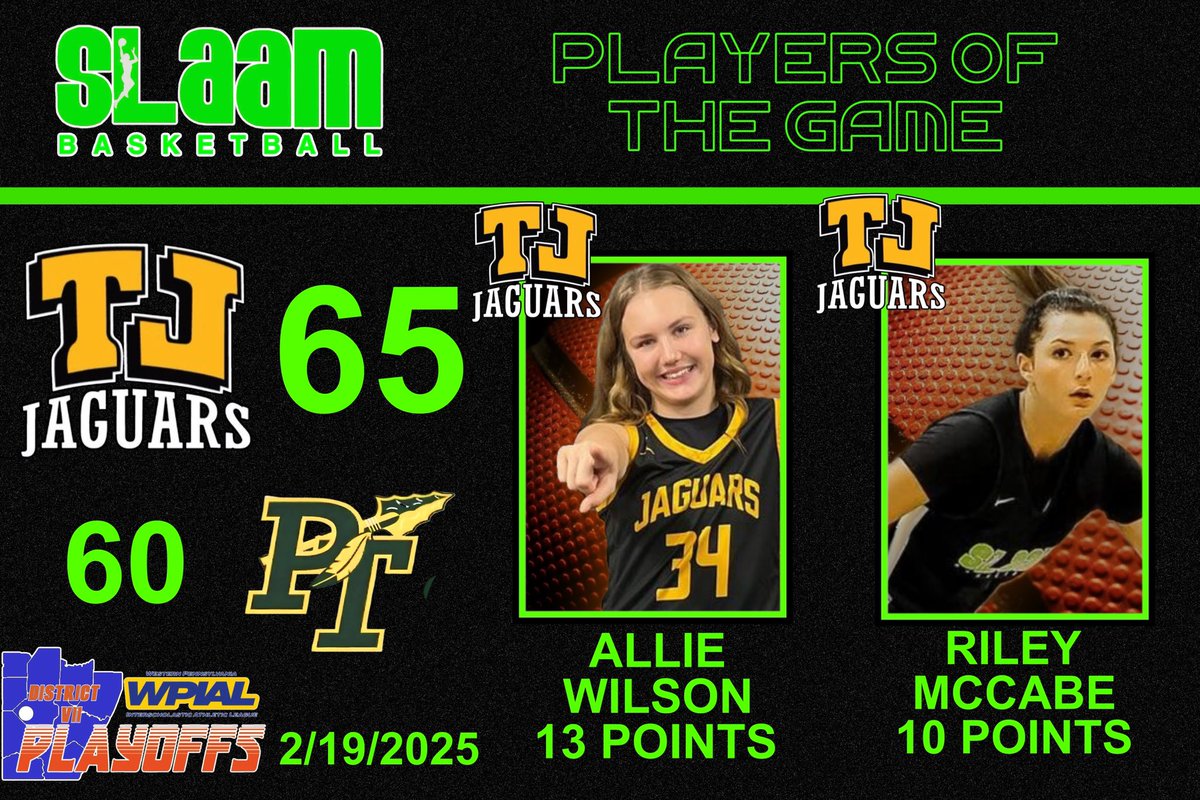 slaambasketball (@slaambasketball) on Twitter photo Big Night on the PATH TO THE PETE!! <a href="/TJJaguarsWbb/">Thomas Jefferson High School Women's Basketball</a> knocks off UNBEATEN Penn-Trafford in OT!! SLAAMFam coming up Big <a href="/AllieWilso80530/">Allie Wilson</a> & <a href="/Riley_McCabe22/">Riley McCabe</a> helping take Dow the Warriors!! <a href="/slaam2026jamal/">SLAAM 2026 Woodson</a> <a href="/SLAAM2027Grate/">SLAAM 2027 Grate</a> Big Night on the PATH TO THE PETE!! <a href="/TJJaguarsWbb/">Thomas Jefferson High School Women's Basketball</a> knocks off UNBEATEN Penn-Trafford in OT!! SLAAMFam coming up Big <a href="/AllieWilso80530/">Allie Wilson</a> & <a href="/Riley_McCabe22/">Riley McCabe</a> helping take Dow the Warriors!! <a href="/slaam2026jamal/">SLAAM 2026 Woodson</a> <a href="/SLAAM2027Grate/">SLAAM 2027 Grate</a>