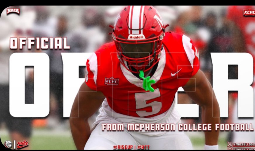 Collin “cinco” Pearson (@collin_pearson5) on Twitter photo Blessed to receive another offer from <a href="/MACBulldogsFB/">McPherson Football</a> and <a href="/CoachKRocheford/">Kenton Rocheford</a> !!! Hope for many more! #AGTG #classof2026 <a href="/Nextlevelsports/">CoachReggie⚡️⚡️⚡️</a> <a href="/CoachJFisc/">Coach Fiscus</a> <a href="/CSAPrepStar/">PREPSTAR</a> <a href="/SoutheastElite_/">Southeast Elite Prospects</a> Blessed to receive another offer from <a href="/MACBulldogsFB/">McPherson Football</a> and <a href="/CoachKRocheford/">Kenton Rocheford</a> !!! Hope for many more! #AGTG #classof2026 <a href="/Nextlevelsports/">CoachReggie⚡️⚡️⚡️</a> <a href="/CoachJFisc/">Coach Fiscus</a> <a href="/CSAPrepStar/">PREPSTAR</a> <a href="/SoutheastElite_/">Southeast Elite Prospects</a>