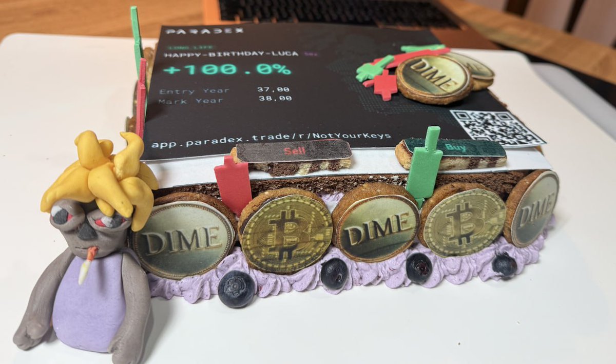 paradex's tweet image. This is epic! 🍰

Hats off to @Sam_BlockSurfer 💜

$DIME = $