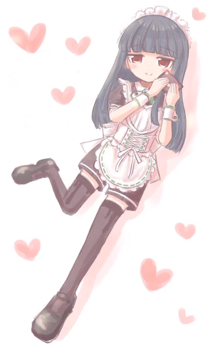 ハッピーミルフィーユ雪美ちゃん( ◜ᴗ◝)今日だけちょうだい!年に一度の勇気ってとこで飛び跳ねる振り付け可愛くてそこ描きました 