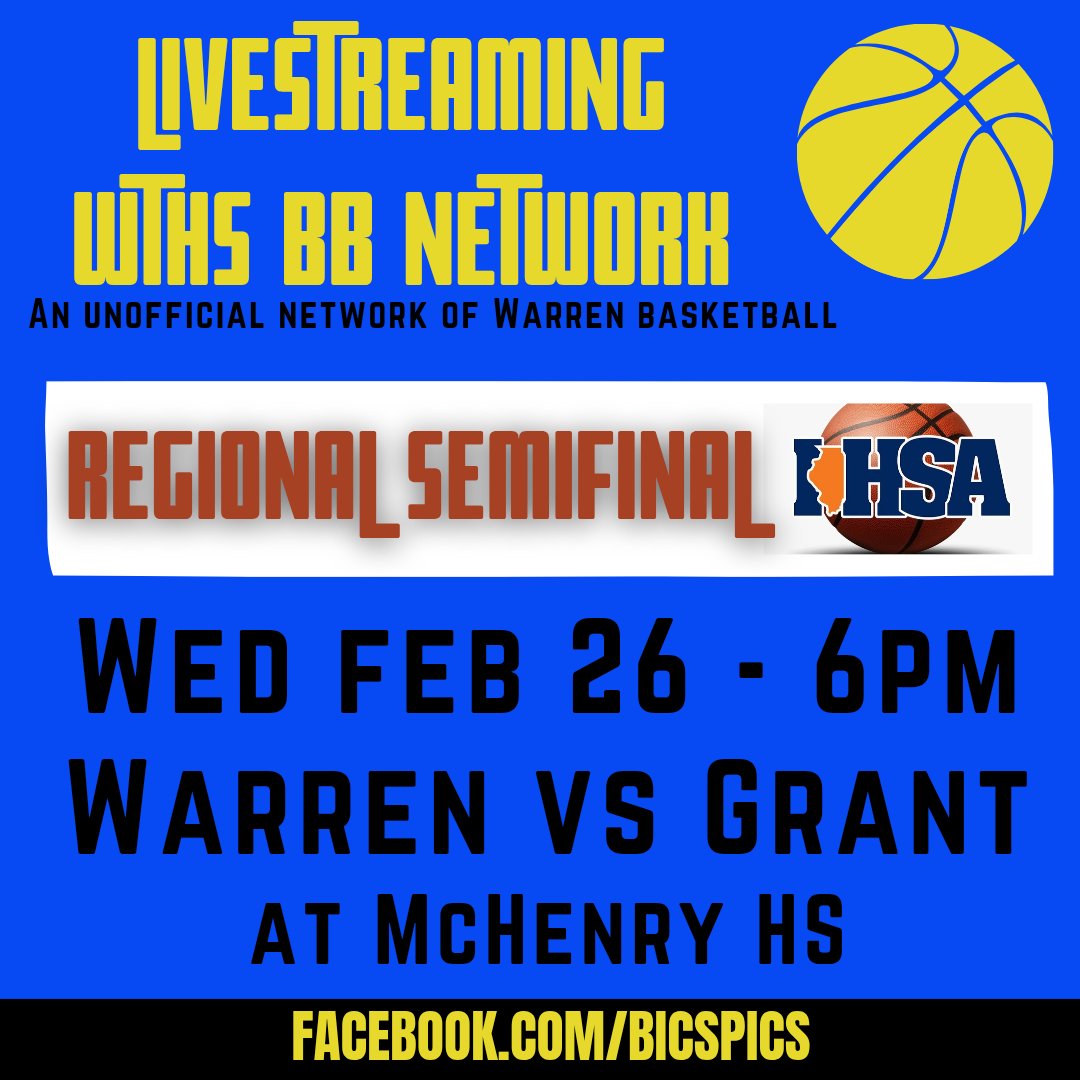 Benjamin Squires (@maybeletsgo) on Twitter photo NEXT Wednesday it begins for Warren. facebook.com/bicspics
<a href="/WTHS_BD_Bball/">Warren Township High School Boys Basketball</a>
<a href="/wthsdistrict121/">Warren Township High School</a>
<a href="/IHSA_IL/">Illinois High School Association #IHSA</a>
<a href="/GrantBulldogs/">Grant Community High School</a>
<a href="/joehoopsreport/">Joe Henricksen</a>
<a href="/michaelsobrien/">Michael O'Brien</a>
<a href="/LCNewsSunSport/">News-Sun Sports</a>
<a href="/dhpreps/">Daily Herald Preps</a>
<a href="/mattjnow/">Matt Now</a> NEXT Wednesday it begins for Warren. facebook.com/bicspics
<a href="/WTHS_BD_Bball/">Warren Township High School Boys Basketball</a>
<a href="/wthsdistrict121/">Warren Township High School</a>
<a href="/IHSA_IL/">Illinois High School Association #IHSA</a>
<a href="/GrantBulldogs/">Grant Community High School</a>
<a href="/joehoopsreport/">Joe Henricksen</a>
<a href="/michaelsobrien/">Michael O'Brien</a>
<a href="/LCNewsSunSport/">News-Sun Sports</a>
<a href="/dhpreps/">Daily Herald Preps</a>
<a href="/mattjnow/">Matt Now</a>