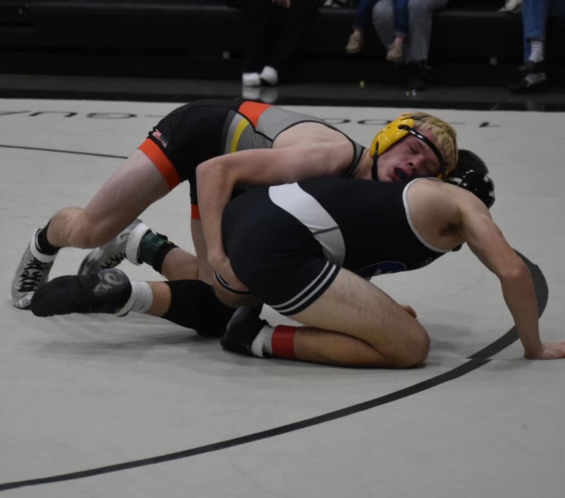 2A 150: First Round Bye. 

Champ. Round 2 - Shane Hanford over B. McKinley Fall 2:48

Heading to the Quarters!