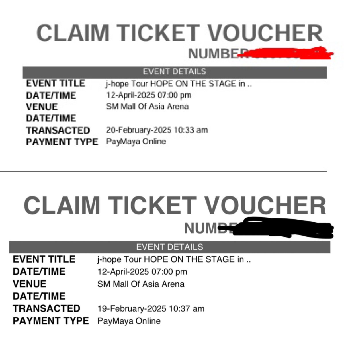 OPEN FOR TICKET ASSISTANCE 🎫

J-HOPE 'HOPE ON THE STAGE' MANILA

📆 April 12, 2025 (Saturday)
📆 April 13, 2025 (Sunday)
📍 Mall of Asia Arena

✅ TICKET IS UNDER YOUR NAME
✅ WITH PROOF OF TRANSACTIONS

📩 DM

#HOPE_ON_THE_STAGE_TOUR #HOS_TOUR
#제이홉 #jhope #jhope_TOUR