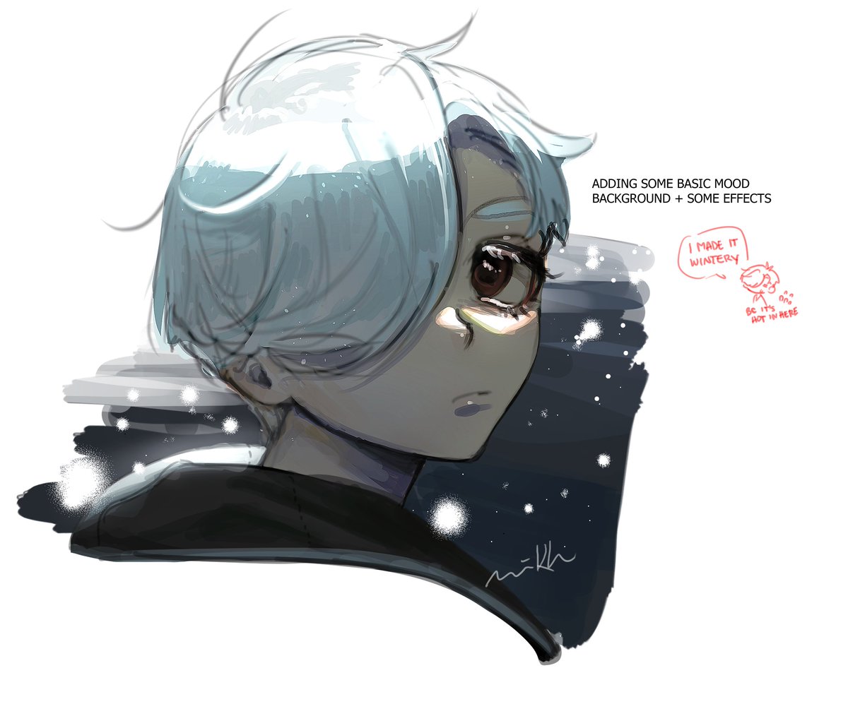 「Sketch coloring tutorial I accidentally 」|M I K 💀 Burnout Arcのイラスト