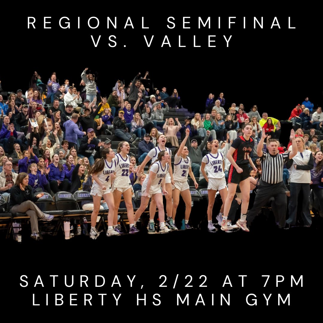 It is cold outside so come out and support the girls Saturday night!

2/22- 7:00 pm vs WDM Valley

Tickets can be purchased at tickets.gobound.com/tickets/events…