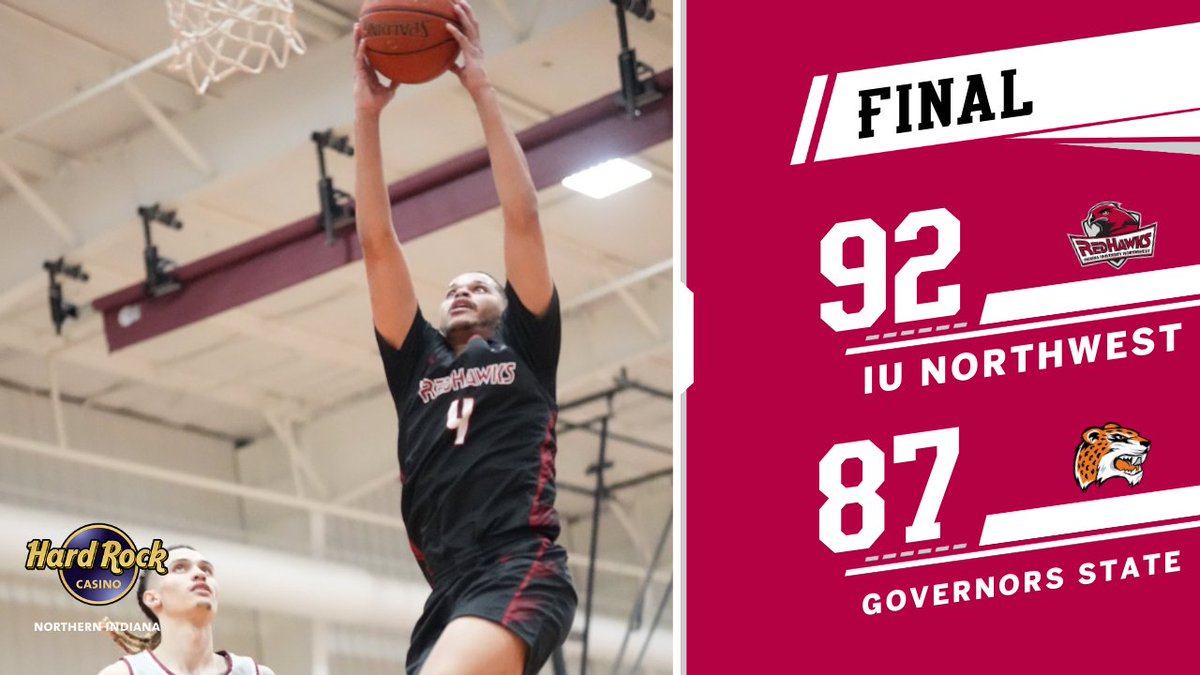 Hard Rock Northern Indiana Final. RedHawks win!!

Williams 31 pts 7 reb 6 ast
Taylor 16 pts 4 reb
Jenkins 12 pts 

#IUN #TheRedHawkWay