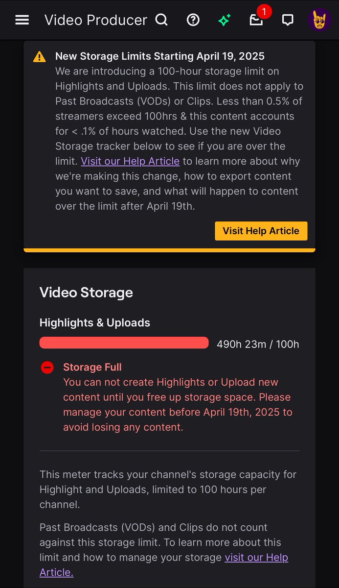 This might be the most ANTI-CREATOR decision the platform has ever seen.

DO THE RIGHT THING and make this a NEW rule, not a retroactive one that will erase YEARS of memories for creators (like me) who have not the time nor the resources to save externally☹️

<a href="/Twitch/">Twitch</a> <a href="/djclancy999/">Daniel Clancy</a>