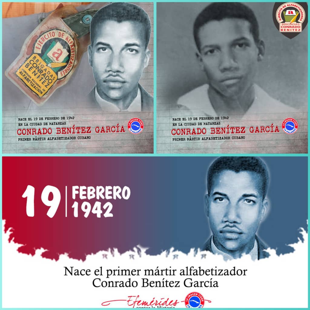 Conrado Benítez García, en sus últimos minutos de vida, aislado y torturado en un intrincado paraje del Escambray, rechazó la propuesta de sus asesinos de conservar su vida a cambio de negar su ideal y les contestó: "Soy revolucionario, no traicionaré a mi pueblo."<a href="/CubaMined/">MINED</a>