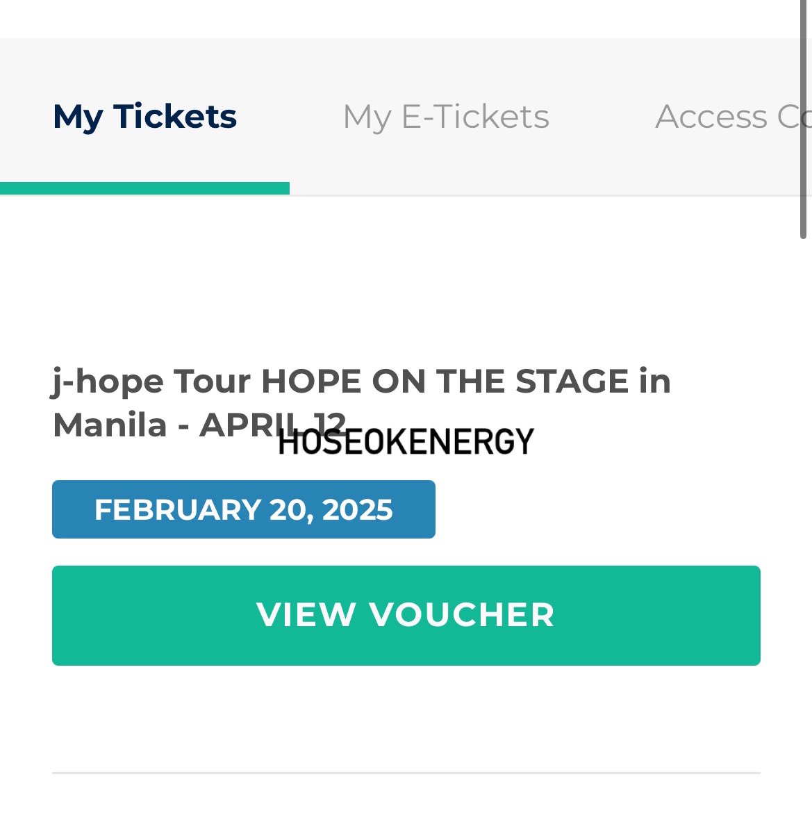 HOSEOKENERGY's tweet photo. IM FINALLY GONNA SEE MY BIAS 😭😭😭😭😭😭😭😭 https://t.co/nHmpXEAhjk