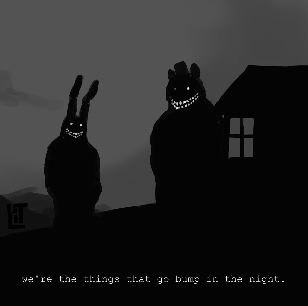 Letsignorethat_'s tweet image. we're the things that go bump in the night. #FNAF