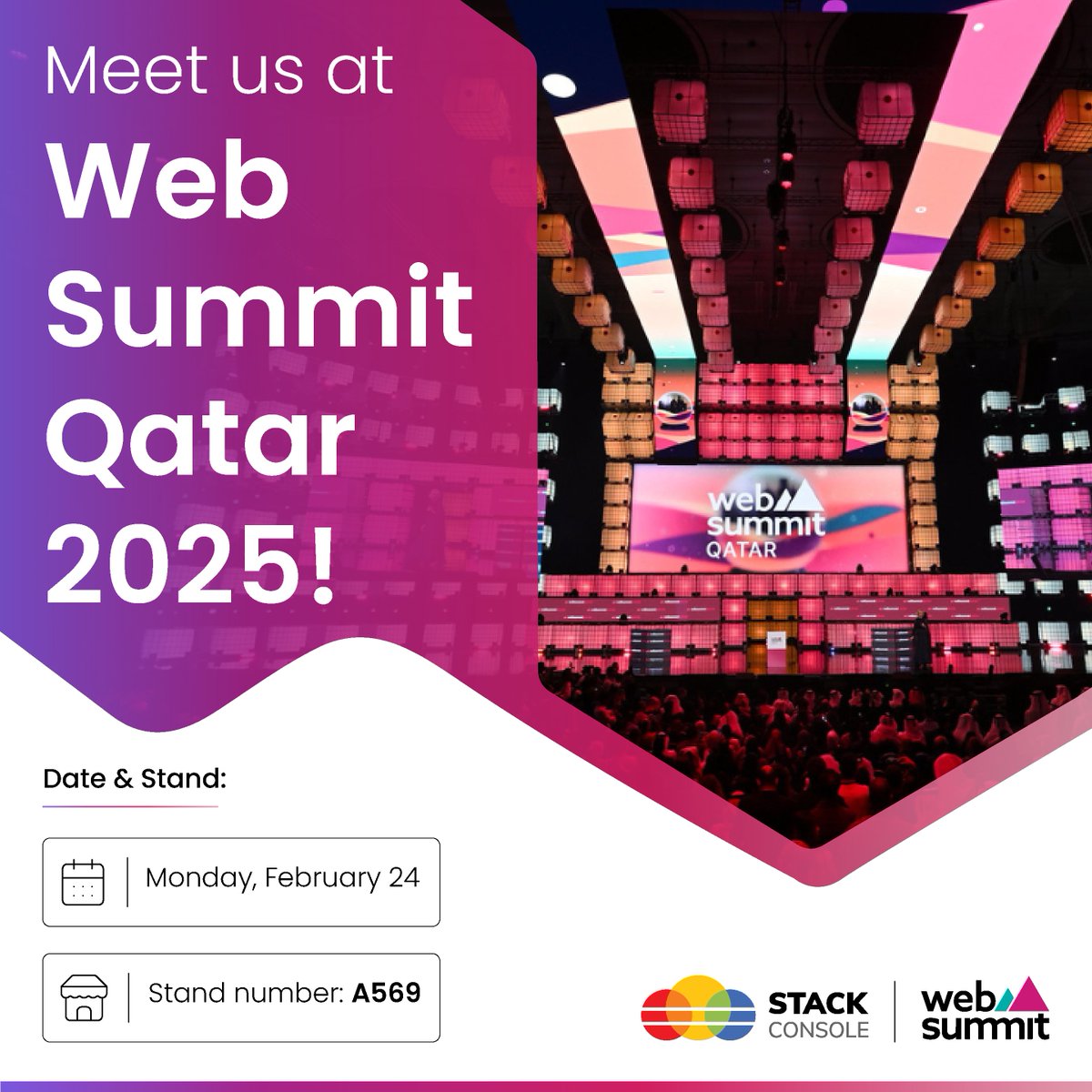 stackconsole's tweet image. #WebSummitQatar is the perfect space for meaningful conversations and new collaborations. If you’ll be there, feel free to connect with us through the Web Summit app! 
Looking forward to insightful discussions and exciting partnerships!
 #CloudComputing #CloudProviders