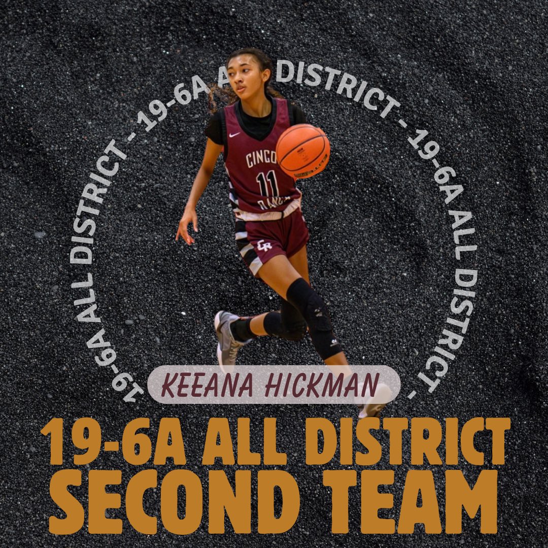 CincoGirlsHoops's tweet image. Congratulations to Senior Keeana Hickman for being named 19-6A Second Team All District!👏👏

#alldistrict #secondteam #accolade #100for100 #cpoe #ladycougars #earnednotgiven 
@CincoAthletics @ChrisDudley40 @kaye1332