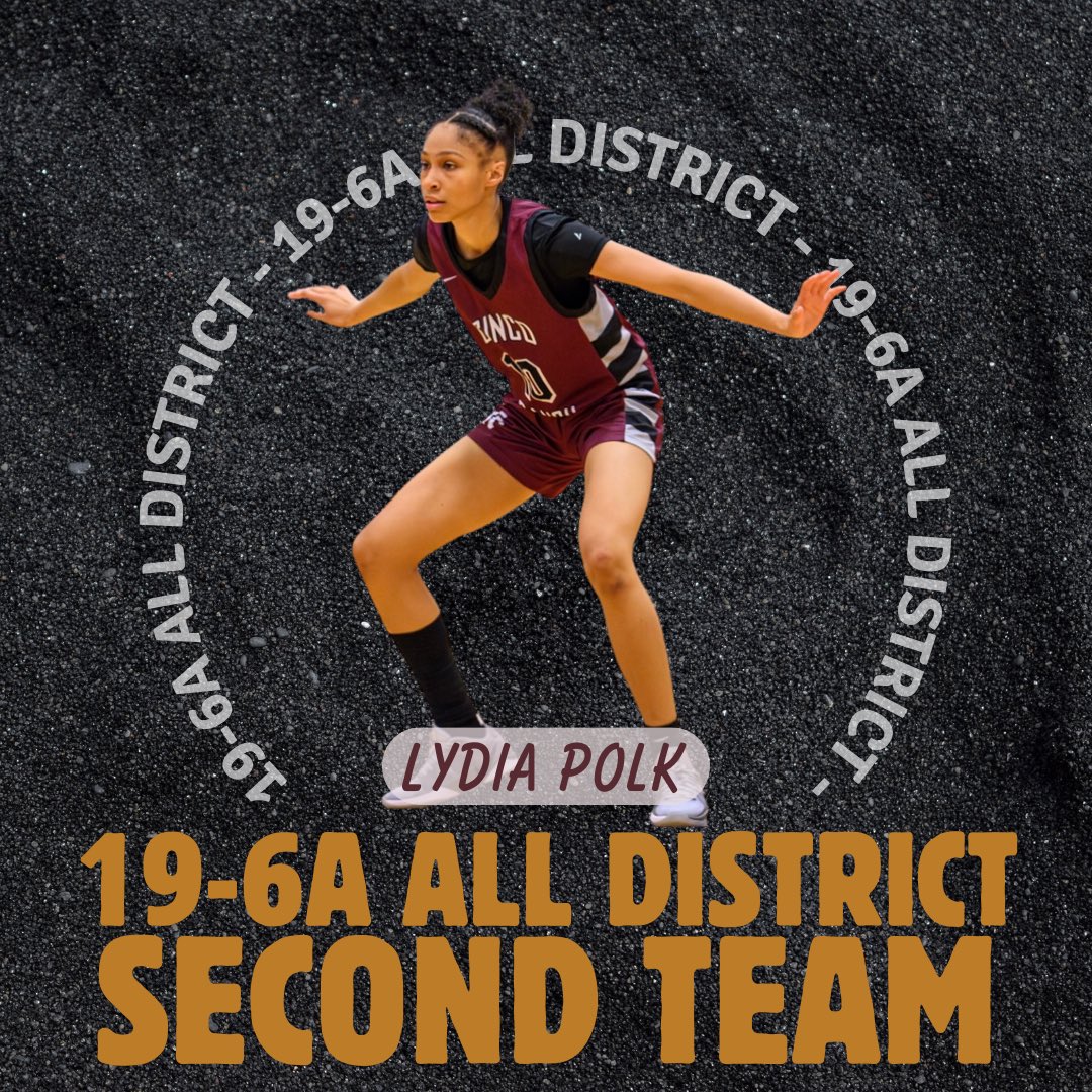 CincoGirlsHoops's tweet image. Congratulations to Junior Lydia Polk for being named 19-6A Second Team All District!👏👏

#alldistrict #secondteam #accolade #100for100 #cpoe #ladycougars #earnednotgiven 
@CincoAthletics @ChrisDudley40 @kaye1332
