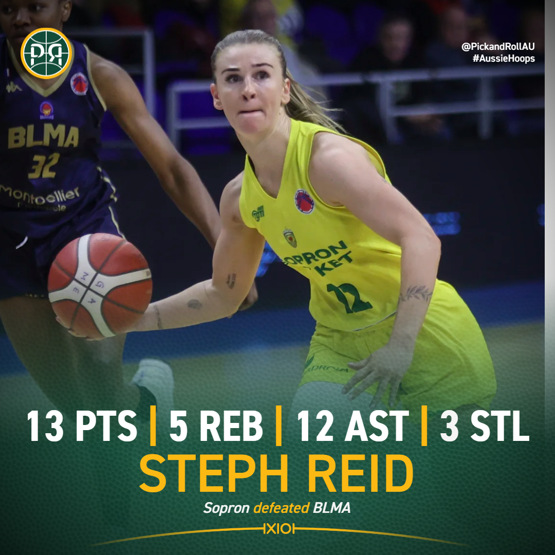 Steph Reid impressed with a stunning double-double as Sopron rolled BLMA 81-54 in EuroCup Women✌️
#AussieHoops #EuroCupWomen