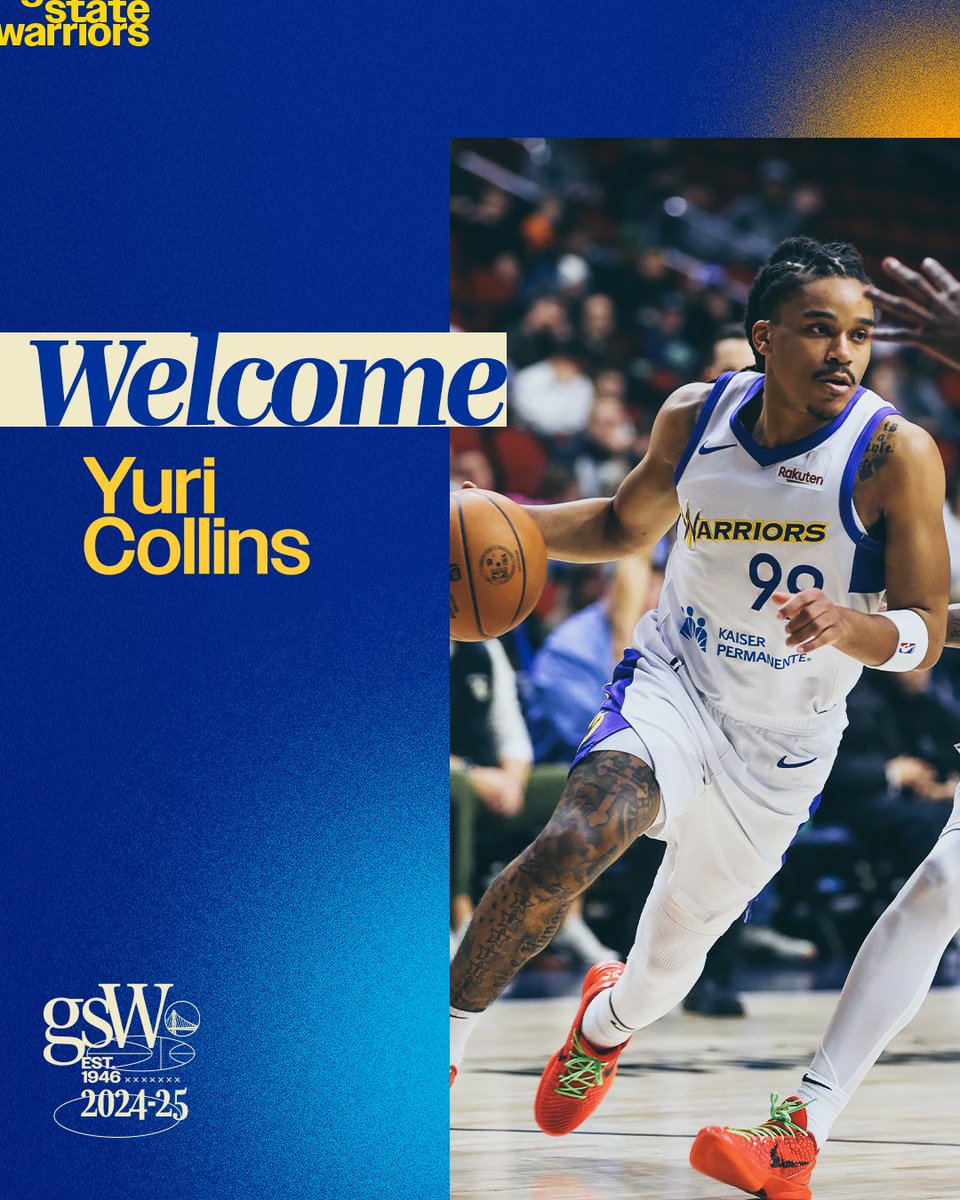 From Santa Cruz to The Bay!  

The Warriors have signed Yuri Collins to a 10-day contract 👏