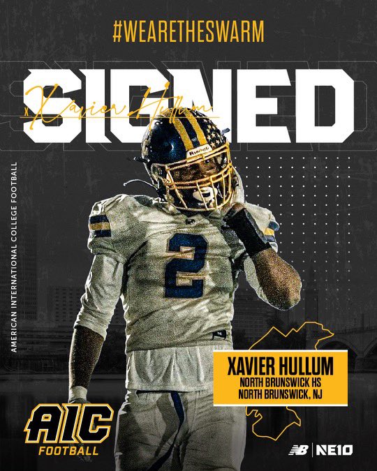 AICFootball's tweet photo. 🔥💯| Welcome to State Street ⚫️🟡

✍🏼| Xavier Hullum
📱| @XavierHullum 
📍| North Brunswick, NJ
🚨| TE
📋| 6’3” 220
🎥| https://t.co/vZj8Ag04XP 

#BuildingBetter | #NSD25 | #WeAreTheSwarm | #2state5treet https://t.co/846bBe3UFk