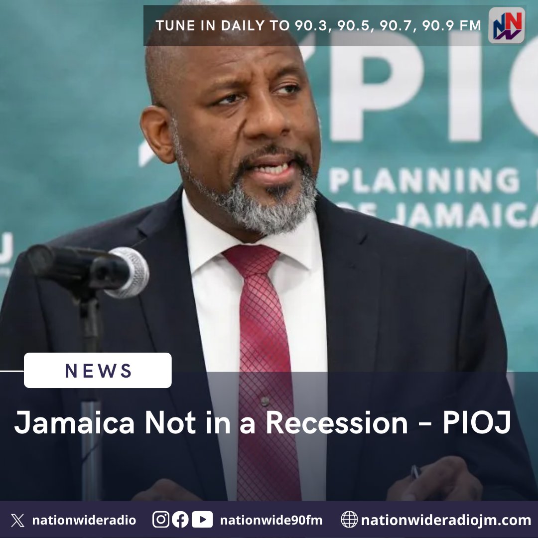 NationwideRadio's tweet image. Director General of the Planning Institute of Jamaica, PIOJ, Dr. Wayne Henry, is rejecting claims that the country is in a recession.

ow.ly/94r650V3csF