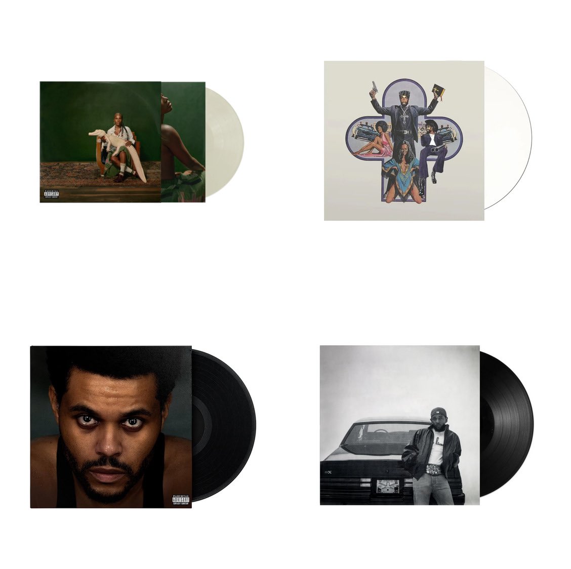 🚨 VINYL GIVEAWAY 🚨

we’ve teamed up for ANOTHER giveaway, this time giving you the choice of one of these four albums!

To enter:

- follow <a href="/ByDobson/">Dobson 🦋</a> &amp; @Jmatt2703 (NOTIS ON!)

- retweet this post

- reply which vinyl you’re after! 

ends on the 25th! Good luck!