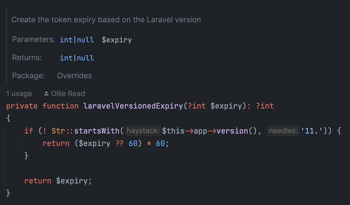 ollieread's tweet image. Can confirm, easy update! I&apos;ve been watching it as I&apos;m releasing @LaravelSprout on the same day. 

Amusingly, one of the minor changes did break something with Sprout, which lead to this code existing. 😂

#laravel #multitenancy