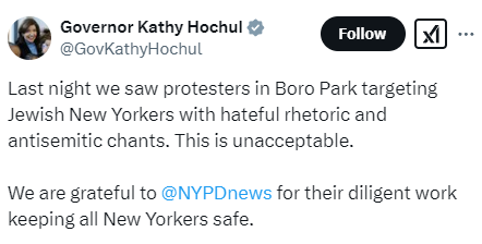 GerardDalbon's tweet photo. Any journalists in NYC gonna cover the insane gaslighting and lying from politicians trying to claim people attacked a jewish neighborhood last night when in fact a mob of fascist zionists showed up to assault and harass people for protesting an illegal Israeli land sale event? https://t.co/OkRXUzF0Y7
