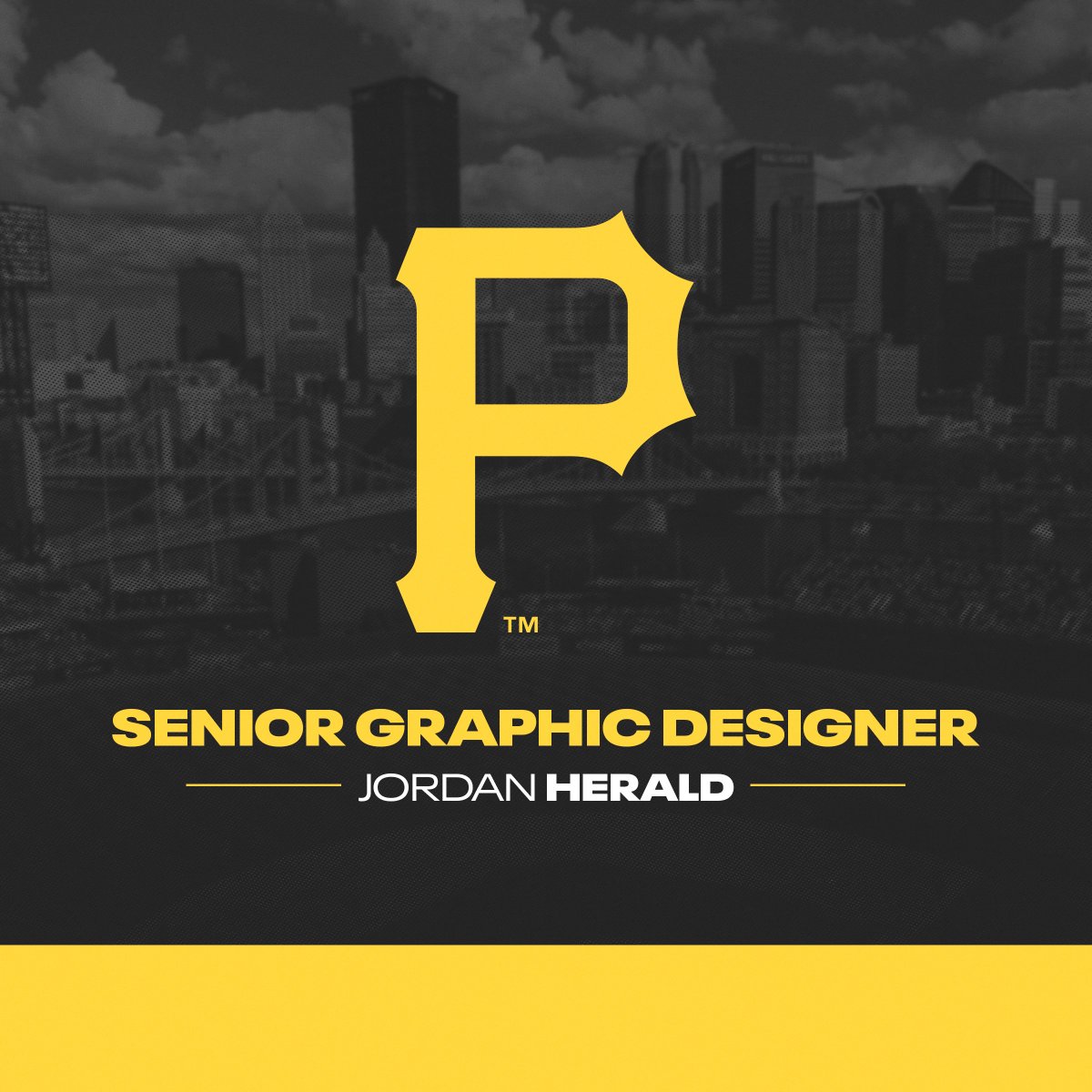 Jordan Herald (@jordanherald5) on Twitter photo This week, I started as the Senior Graphic Designer for the <a href="/Pirates/">Pittsburgh Pirates</a>! I’m excited to be back close to home and work alongside so many talented people in the best city! #LetsGoBucs 🏴☠️⚾️ This week, I started as the Senior Graphic Designer for the <a href="/Pirates/">Pittsburgh Pirates</a>! I’m excited to be back close to home and work alongside so many talented people in the best city! #LetsGoBucs 🏴☠️⚾️