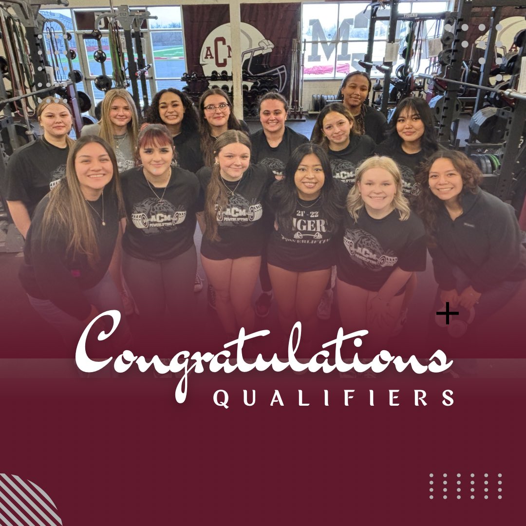 acmpowerlifting's tweet image. CONGRATULATIONS!!🎉 Presenting your 2025 Lady Regional Qualifiers! These ladies have worked so hard all season and it shows! We cannot wait to see them compete in a little over a week on March 1st at Del Valle Highschool! Keep up the good work ladies!! 🐯#CSISD #DYJ #tigerstrong