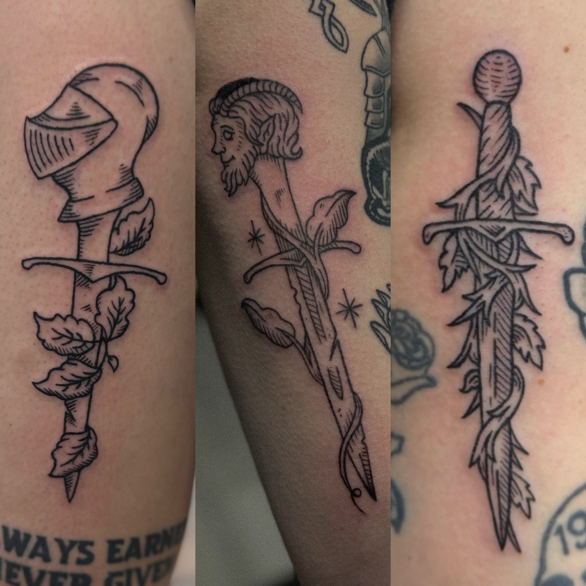 blakeaustinink's tweet image. For my new followers, I’m Blake and I like to do medieval tattoos inspired by fantasy, folklore and horror in Boonton, NJ.
DM me if you’re interested in making a tattoo appointment!