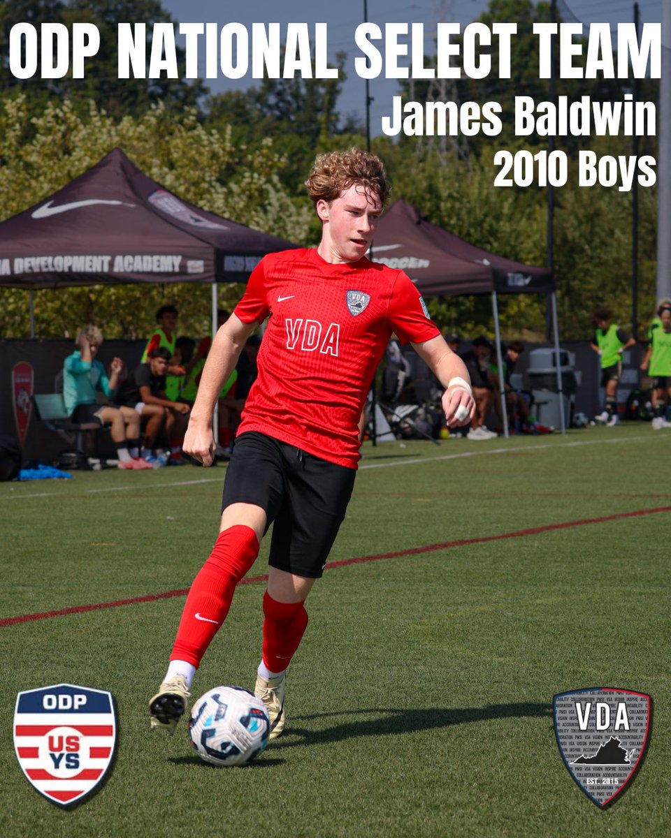 vdasoccer's tweet image. Congratulations to Zayden Bediako and James Baldwin on being selected to the ODP National Select Team for their respective age groups! 👏🏼

#LetsGoVDA #ODP