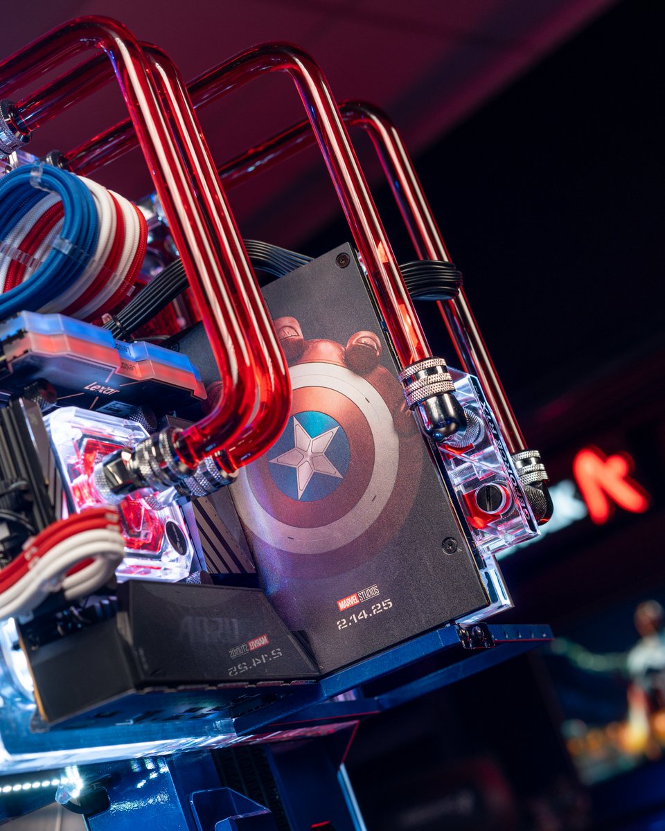 Win a FREE gaming PC from Aftershock and @marvelaunz !

Built to celebrate the release of ‘Marvel Studios’ Captain America: Brave New World’, this one-of-a-kind open water-cooled PC features the famous Captain America Shield.

Watch Marvel Studios’ Captain America: Brave New