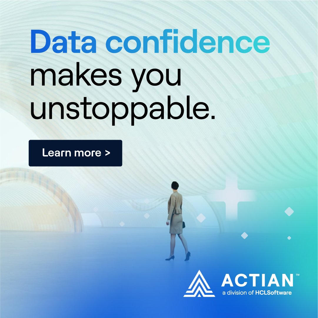 ActianCorp's tweet image. Do you trust your data? Is it complete, consistent and integrated? 

If not, it’ll negatively impact outcomes and decision making. See how Actian gives you confidence in your data. Stop second guessing data. 

Gain confidence today. bit.ly/48c1L4M

#DataConfidence
