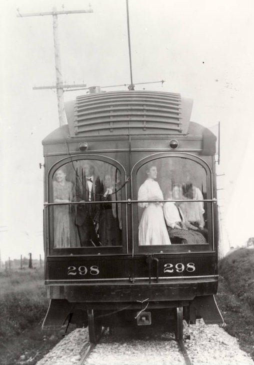A favorite:

Indiana Limited Car 298.
Travelling between Logansport and Indianapolis at 70 mph, 1906.

(Indiana Historical Society)