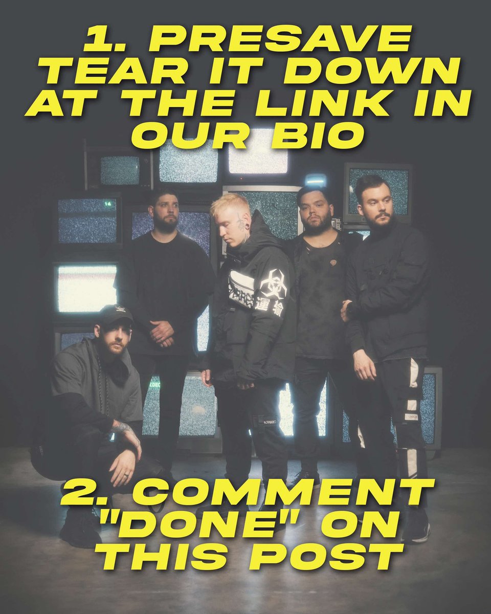 everrest_band's tweet image. Our new single, 𝚃𝚎𝙰𝚛 𝚒𝚃 𝚍𝟶𝚆𝚗, will be yours in two days and we’d love for you to win some free merch to celebrate!

To enter our MERCH GIVEAWAY, pre-save the song and comment DONE on this post. One winner will be announced on 02.24 at 12PM CST! 💜

📸: @whosmattrush