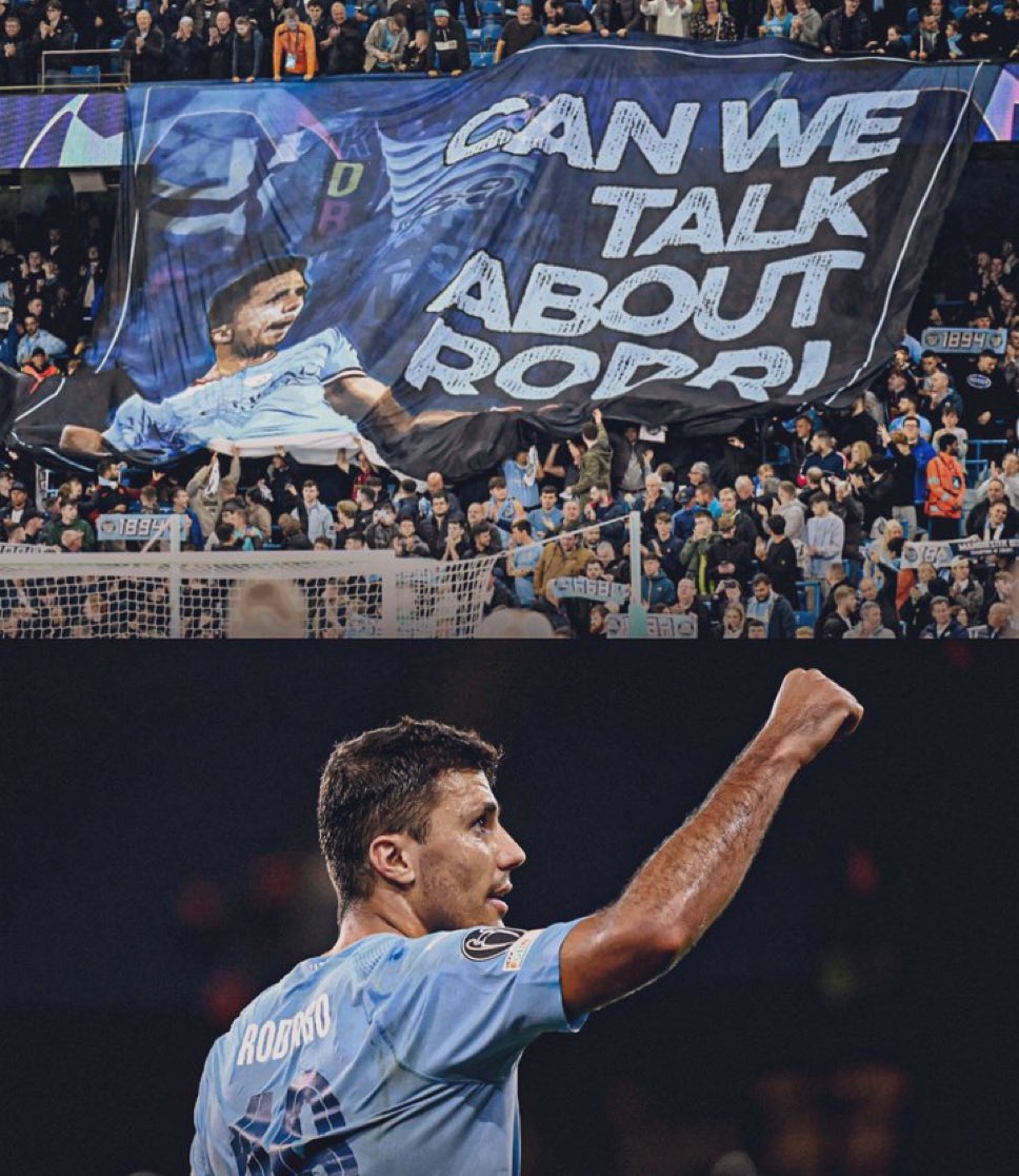 SelecaoTalk's tweet photo. I still don’t think people realise how important Rodri was for City, even despite their collapse this season. It’s certainly been downplayed. 

He’s multiple profiles rolled into one. A one-man solution to the various tactical challenges City have faced without him. 

Controller: 

Ability to set an almost metronomic tempo. Knows when to speed up game, slow it down, break lines, switch, go direct. Elite short and long. Superb risk management. 

Prevents cheap turnovers, maintains control, and allows City to build sustained pressure over long periods.

He’s Man City’s reset button when things become chaotic. He takes the sting out of any game, assumes control and then plays it on his terms. 

Defensive Intelligence & Physical Dominance: 

The ability to position himself so well off the ball, to read situations, prevent counters, cut off passing lanes, and act as an almost sweeper to get possession back quicker. 

His presence alone allows the fullbacks & midfielders to play higher up the pitch, to compress space, and be more aggressive in the press. 

He’s a massive physical presence. Covers ground in all phases & good duel winner on the ground and especially in the air (in both boxes).

Minimizes transition threats with decision making/patience on the ball and intelligence off it. 

Final Third : 

Really clean ball striker off both feet, attacks the box late well, a goal threat and clever final third decision making, can be progressive when needed (when to try to force it, when to switch) 

He’s their anchor on and off the ball, in every phase. 

However you want to phrase it, the glue, the structure, the balance, fluidity, that’s Rodri. 

With him it looks like they have more players on the pitch. Without him their entire shape unravels and they lose control.